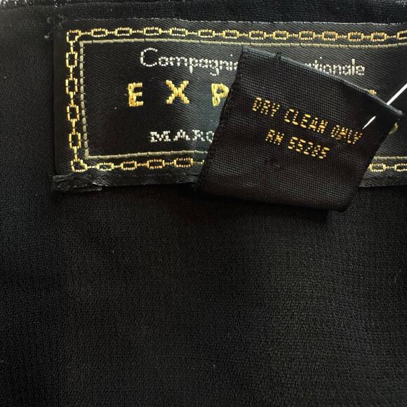 Women's Vintage Express International Silk Beaded Camisole  Goth Punk Top L - Picture 3 of 9